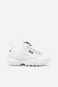 White / Navy / Red Fila Disruptor 2 Premium Women's Sneakers | 384705-HIW